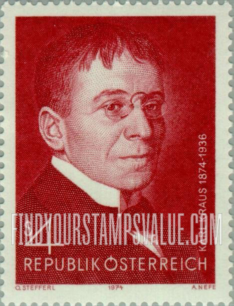 FindYourStampsValue: Karl Kraus (1874-1936), Poet and Satirist