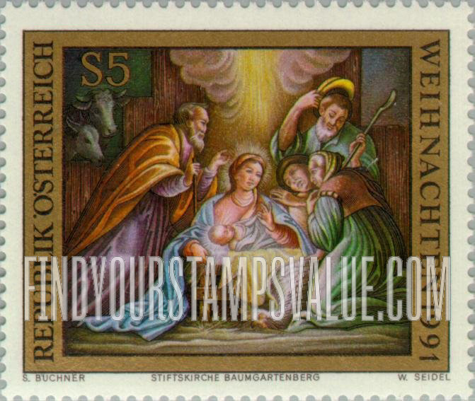 Value of christmas 1991 stamps