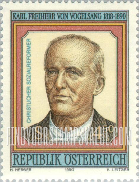 FindYourStampsValue: Karl Freiherr von Vogelsang (1818-90), Politican