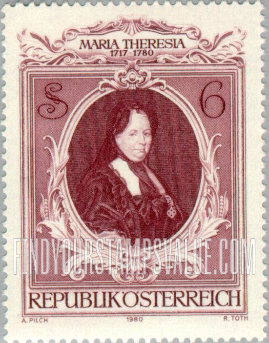 FindYourStampsValue: Empress Maria Theresa (1717-80), Painting by Josef Ducreux