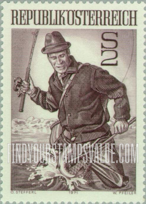 FindYourStampsValue: Trout Fisherman