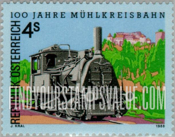 FindYourStampsValue: No. 2 Aigen Steam Locomotive, 1887