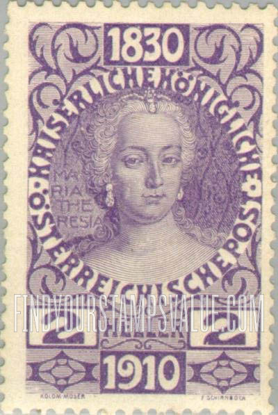 FindYourStampsValue: For Austria only, Birthday Jubilee: Maria Theresa