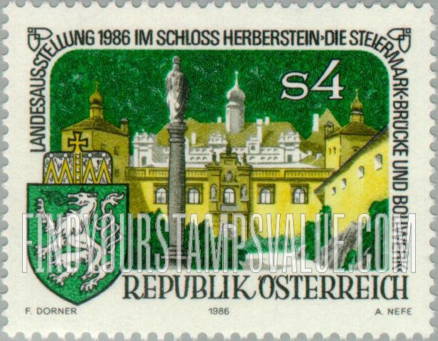 FindYourStampsValue: Herberstein Castle, Arms of Styria