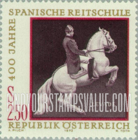 FindYourStampsValue: Spanish Riding School, Vienna, 400th Anniversary: Levade