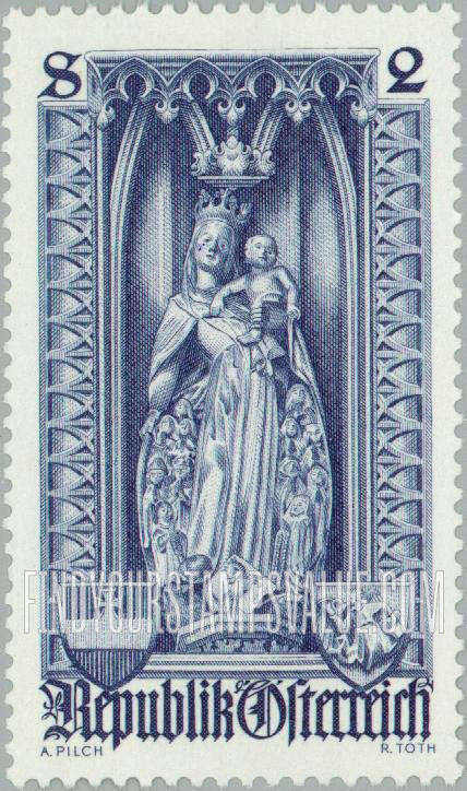 FindYourStampsValue: Statues in St. Stephen’s Cathedral, Vienna: Mantle Madonna
