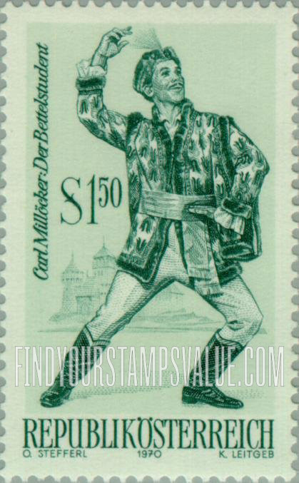 FindYourStampsValue: Operettas: The Beggar Student, by Carl Millöcker