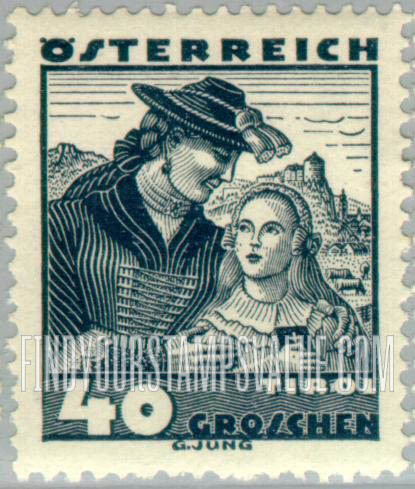 FindYourStampsValue: Republic, Costumes of various districts: Tyrol
