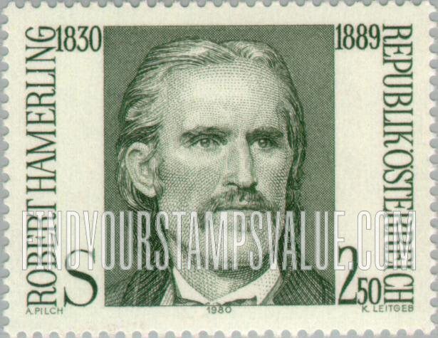 FindYourStampsValue: Robert Hamerling (1830-1889), Poet