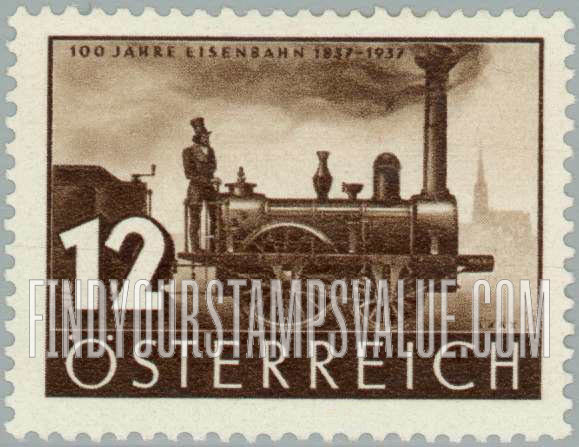 FindYourStampsValue: First Locomotive, “Austria”