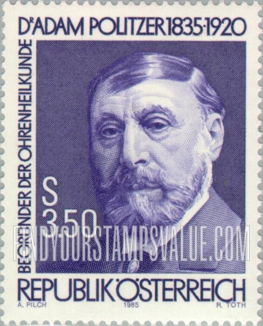 FindYourStampsValue: Dr. Adam Politzer (1835-1923), Physician