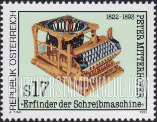 FindYourStampsValue: Typewriter Made by Peter Mitterhofer (1822-1893)