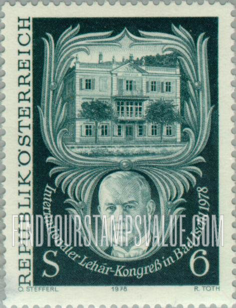 FindYourStampsValue: Lehar and his Home, Bad Ischl