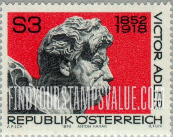 FindYourStampsValue: Viktor Adler, by Anton Hanak