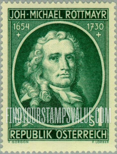 FindYourStampsValue: Johann Michael Rottmayr von Rosenbrunn