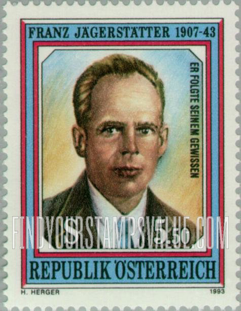 FindYourStampsValue: Franz Jagerstatter (1907-1943), Conscientious Objector