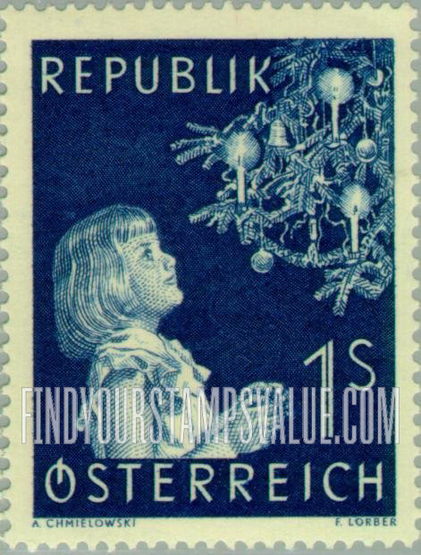 FindYourStampsValue: Child and Christmas Tree