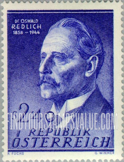 FindYourStampsValue: Oswald Redlich (1858-1944), Historian