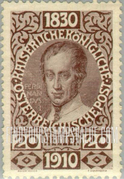 FindYourStampsValue: For Austria only, Birthday Jubilee: Ferdinand I