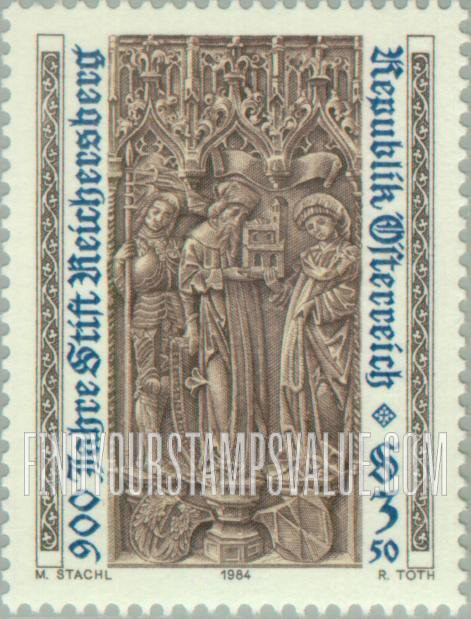 FindYourStampsValue: Wernher von Reichersberg Family, Bas-relief, 15th Century