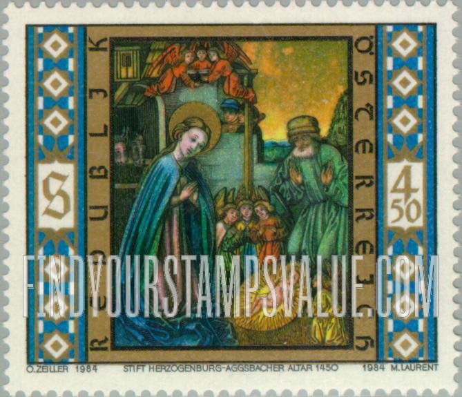 FindYourStampsValue: Christmas: Christ is Born, Aggsbacher Altar, Herzogenburg Monastery