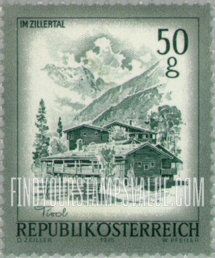 FindYourStampsValue: Farmhouses, Zillertal, Tirol