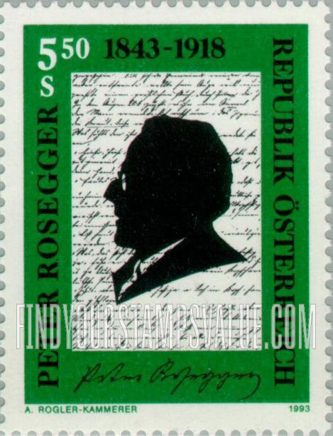 FindYourStampsValue: Peter Rosegger (1843-1918), Writer