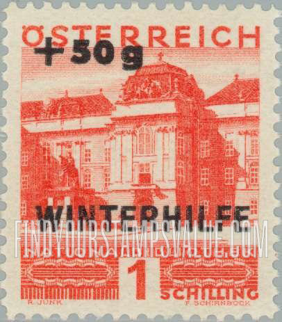 FindYourStampsValue: Semi-Postal, Republic: National Library, Vienna