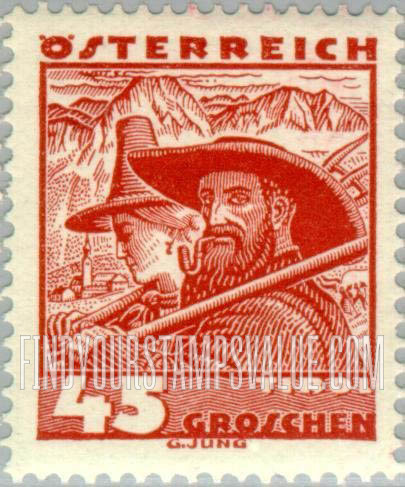 FindYourStampsValue: Republic, Costumes of various districts: Tyrol