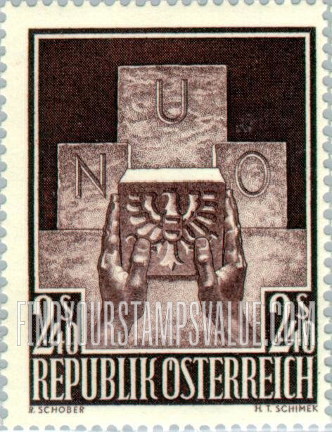 FindYourStampsValue: Symbolic of Austria’s Joining the UN