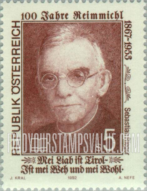FindYourStampsValue: Sebastian Rieger (1867-1953), Poet