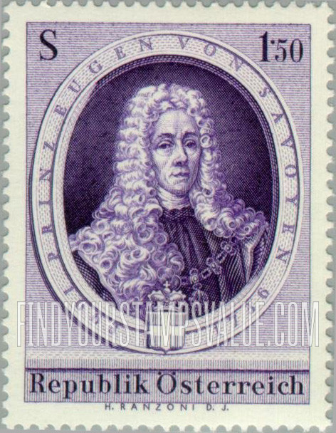 FindYourStampsValue: Prince Eugene of Savoy (1663-1736), Austrian General