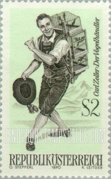 FindYourStampsValue: Operettas: The Bird Seller, by Carl Zeller