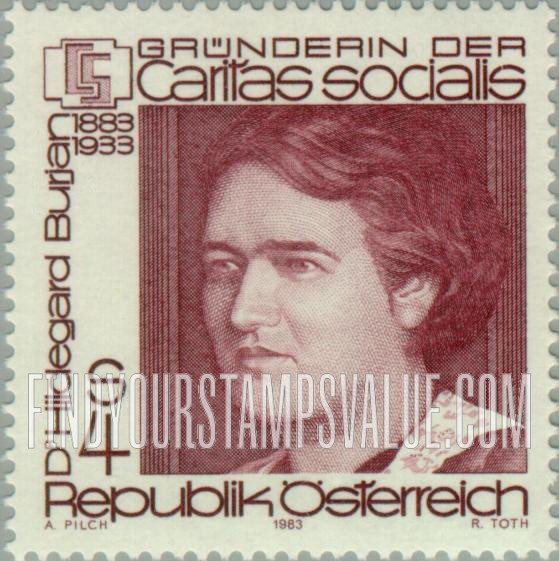 FindYourStampsValue: Hildegard Burjan (1883-1933), Founder of Caritas Socialis
