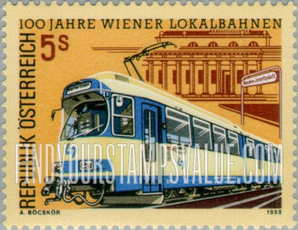 FindYourStampsValue: Electric train, Josepsplatz