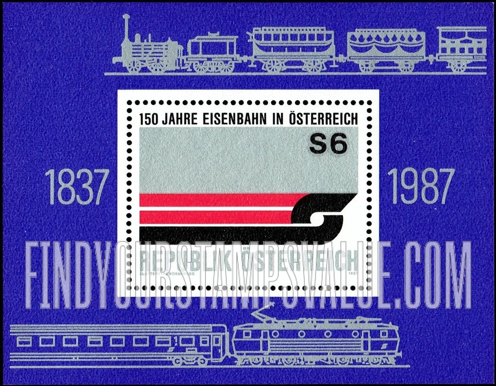 FindYourStampsValue: Austrian Railways Sesquicentenary