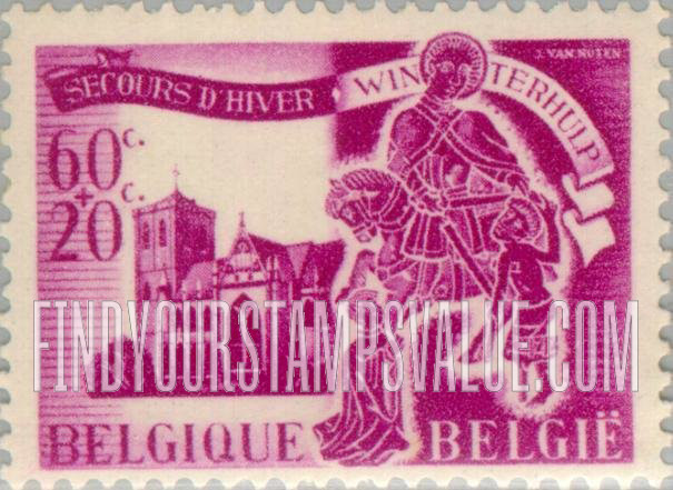 FindYourStampsValue: Semi-Postal: St. Martin Church, Liege