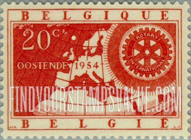 FindYourStampsValue: Map and Rotary Emblem