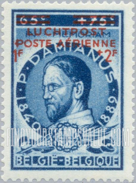 FindYourStampsValue: Air Post Semi-Postal: Father Joseph Damien