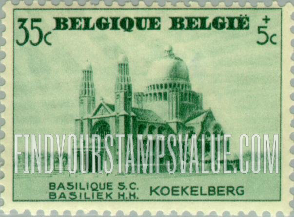 FindYourStampsValue: Semi-Postal: Basilica of Koekelberg