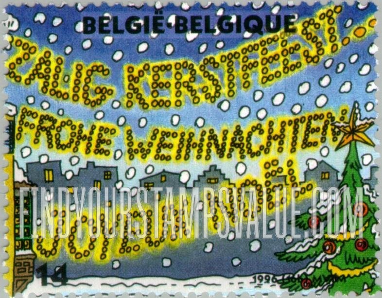 FindYourStampsValue: Christmas and New Year, Scenes from Christmas Market: Lighted greeting signs