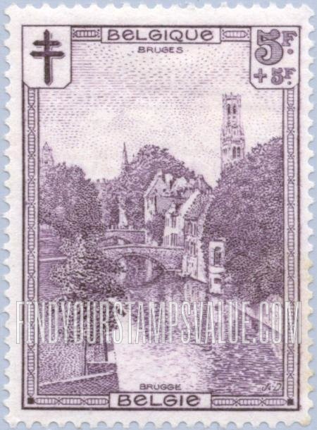 FindYourStampsValue: Semi-Postal: Quai Vert, Bruges