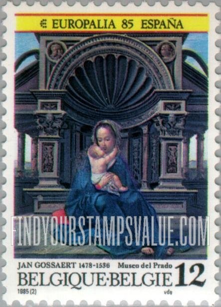 FindYourStampsValue: Europalia’85: Virgin of Louvain