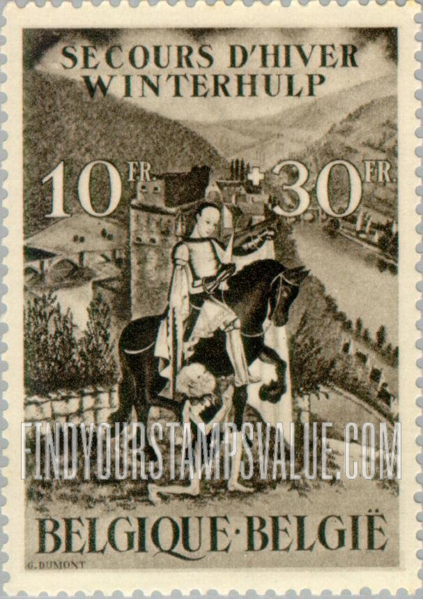 FindYourStampsValue: Semi-Postal: St. Martin, beggar & Meuse landscape