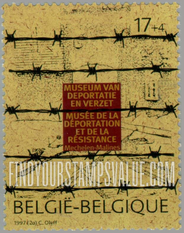 FindYourStampsValue: Semi-Postal, Museums: Deportation and Resistance Museum, Mechlin