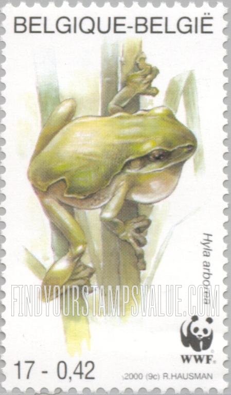FindYourStampsValue: Worldwide Fund for Nature, Endangered amphibians and reptiles: Hyla arborea
