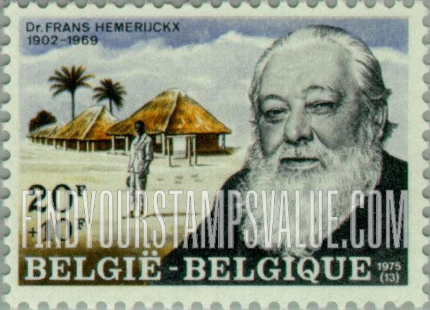 FindYourStampsValue: Semi-Postal: Frans Hemerijckx and Leprosarium, Kasai