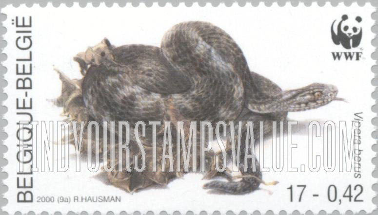 FindYourStampsValue: Worldwide Fund for Nature, Endangered amphibians and reptiles: Vipera berus