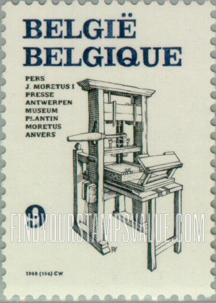 FindYourStampsValue: Printing Presses: J. Moretus I, Antwerp Museum