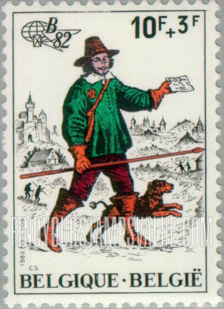 FindYourStampsValue: Semi-Postal: Belgica β82 International Stamp Exhibition, Brussels, Dec. 11-19